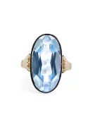 Vintage Jewlery Ring Aquamarine 14K Yellow gold vrc113y